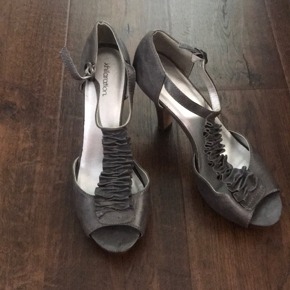 Grey/silver xhilaration heels